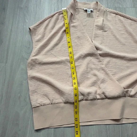 Calvin Klein Women Crinkle Knit Cardigan Duster Shawl Collar Open Front Pink XL - Picture 9 of 12